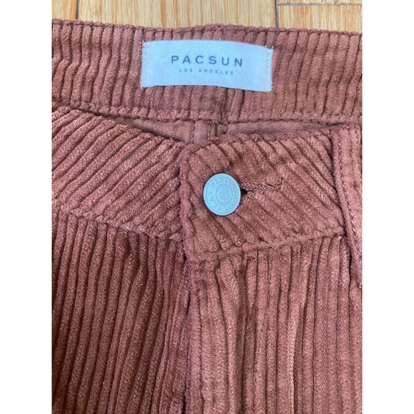 Pacsun Corduroy Mom Jean Size 27 Women's High Rise Pant Brown Rust Ankle Crop - Picture 5 of 10